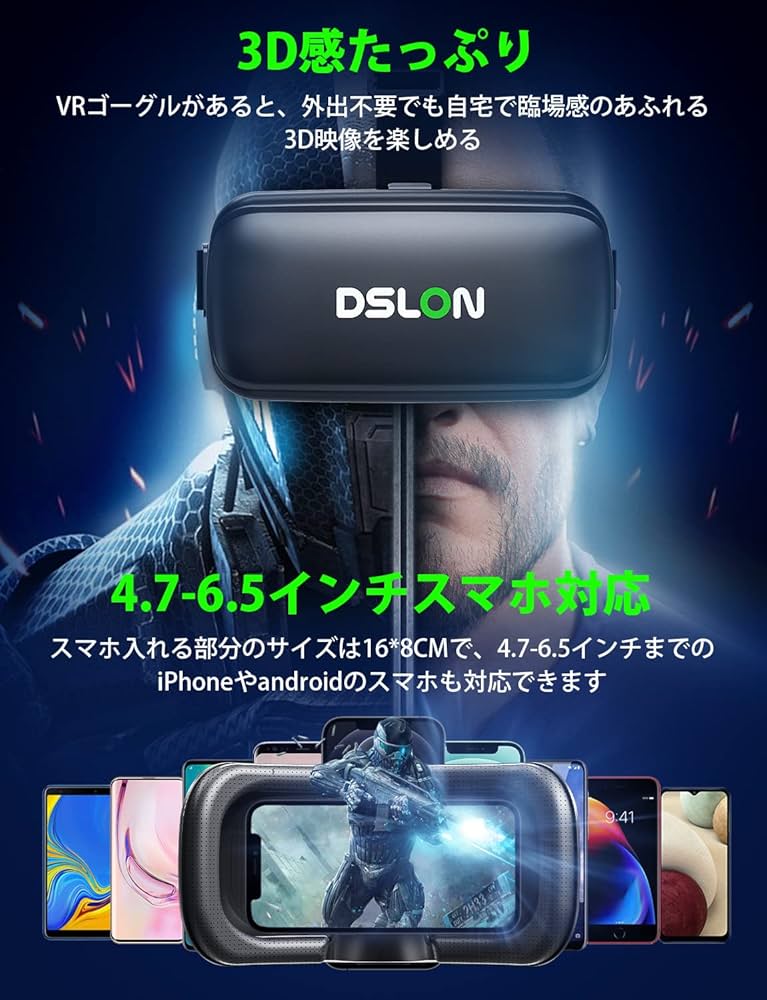 iPhone用VR VR Virtual Reality 3D Headset BOX for iPhone 13 12 Pro Max+